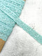 Muted Turquoise Stretch Lace Trim Remnant 9 yards Irregular SKLT00318B